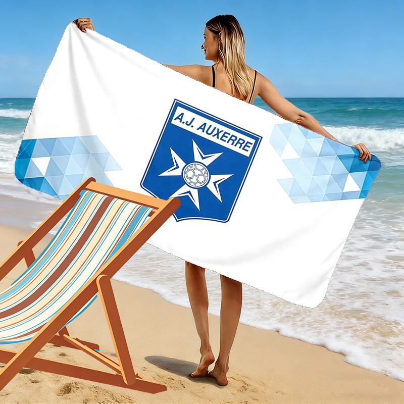 AJ Auxerre Print Beach Towel, Large Soft Quick Dry Towel for Beach Camping Swimming