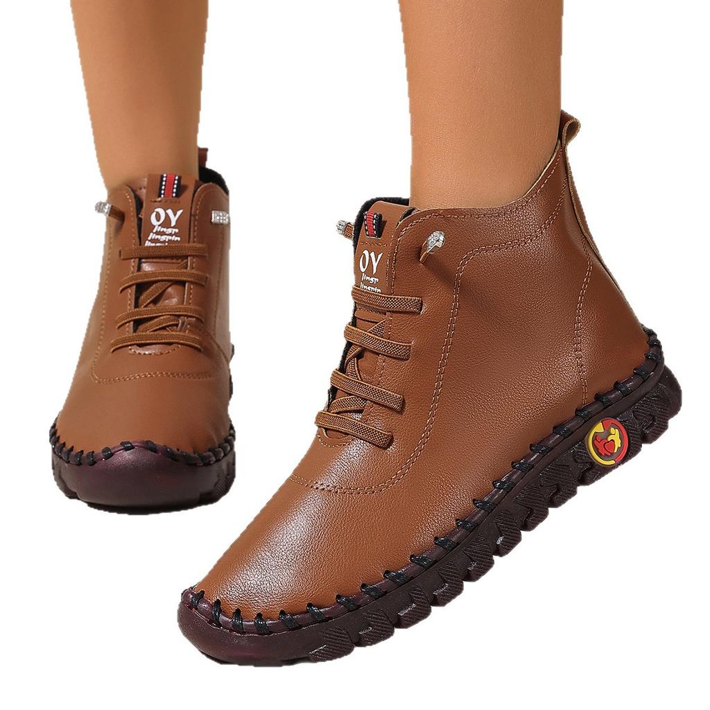 Women's shoes are comfortable and breathable, high-top shoes, spring and summer hand-stitched soft sole sheets