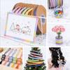 8 Rolls Plaid Ribbon Grid Ribbon Checked Polyester Ribbon 3/8" Fabric Ribbon Roll for Hair Accessories Craft Christmas Gift Wrap