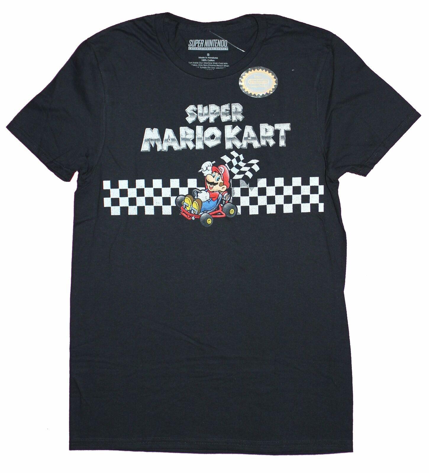

Mario Kart Unisex T-Shirt Mario Crossing The Checked Line With A Checkered Flag