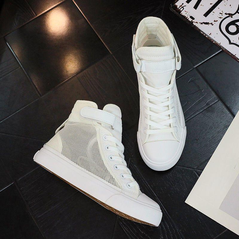 Nuovo Arrivo 2025 Scarpe da Ginnastica Alte in Rete Traspirante da Donna Moda Estetica Y2k Calzature Casual Quotidiane Estive da Donna
