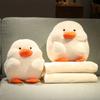 Cute Soft Cute Duck Three-In-One Hand Warmer Throw Pillow Air Conditioner Blanket Plush Toy Little White Duck Doll Children'S Cloth Doll