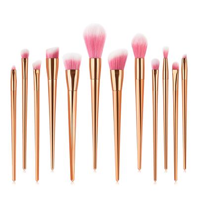 7 stücke/12 stücke Kosmetik Pinsel Rose Gold Lange Röhre Make-Up Pinsel Anzug