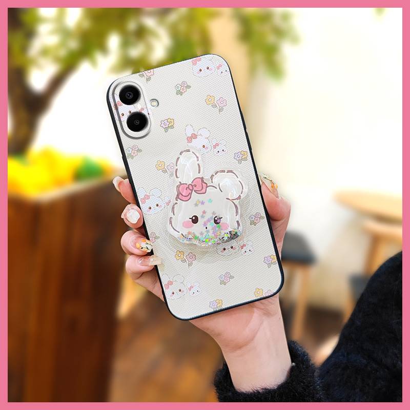 Rotatable Stand Quicksand Phone Case For Samsung Galaxy A07 Glitter Kickstand Skin Feel Silicone Simplicity Silicone TPU