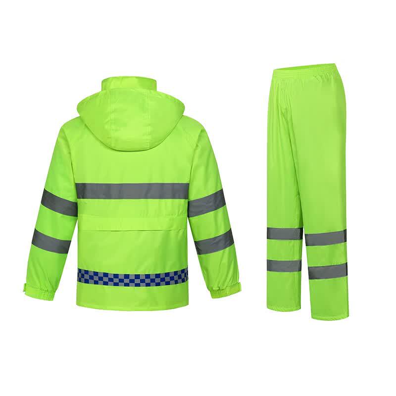 Maikeyou High-Visibility Reflective Rain Suit XL флуоресцентный зеленый