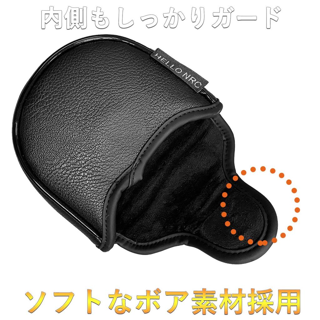 Golf Head Cover Putter Mallet Cover Pin Type Golf Head