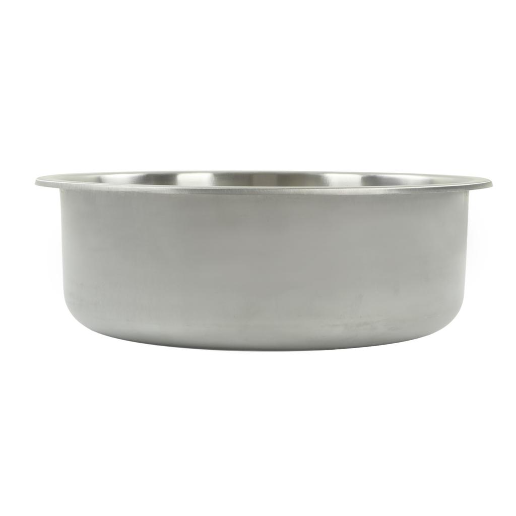 RV Round Sink Wash Basin 304 Stainless Steel 400x400x160mm Rust Resistant Large Capacity for Yacht M