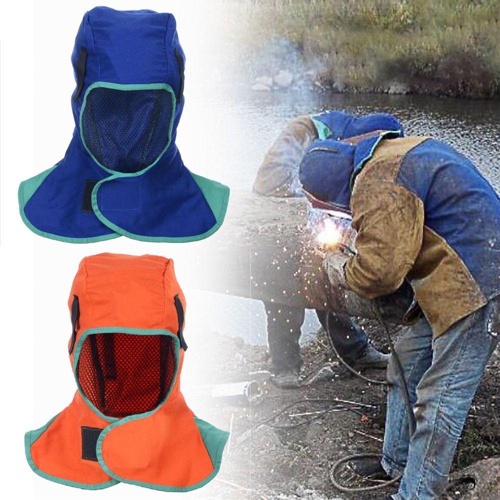 

Anti-scalding Welding Protective Equipment Work Cap Welding Hat Head Full Protective Cover помаранчевий