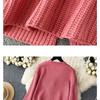 French Light Luxury Lazy High-end Knitted Fashion Suit Women's Autumn and Winter Loose Long-sleeved Top + High Waist Skirt