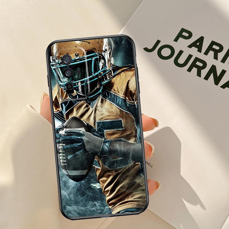 Rugby Football Sport Case For Xiaomi 15 14 Ultra 13T 14T 15T Pro 17 Pro Max POCO X7 Pro X3 X5 X6 F5 F6 F7 F8 Coque