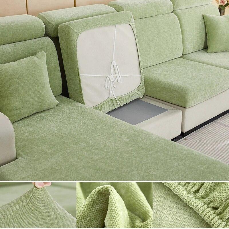 Huse de perne pentru scaune individuale super elastice Huse de canapea Huse de perne de canapea Huse de șezut cu chenill gros din twill texturat