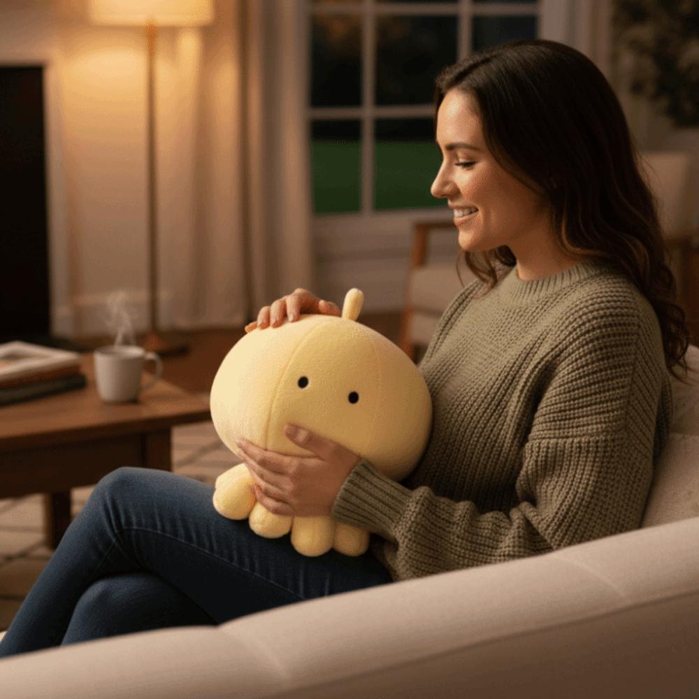 Bedroom Sofa Yellow Octopus Plush Toy Stuffed Animal Octopus Throw Pillows Children's Pillow Toys