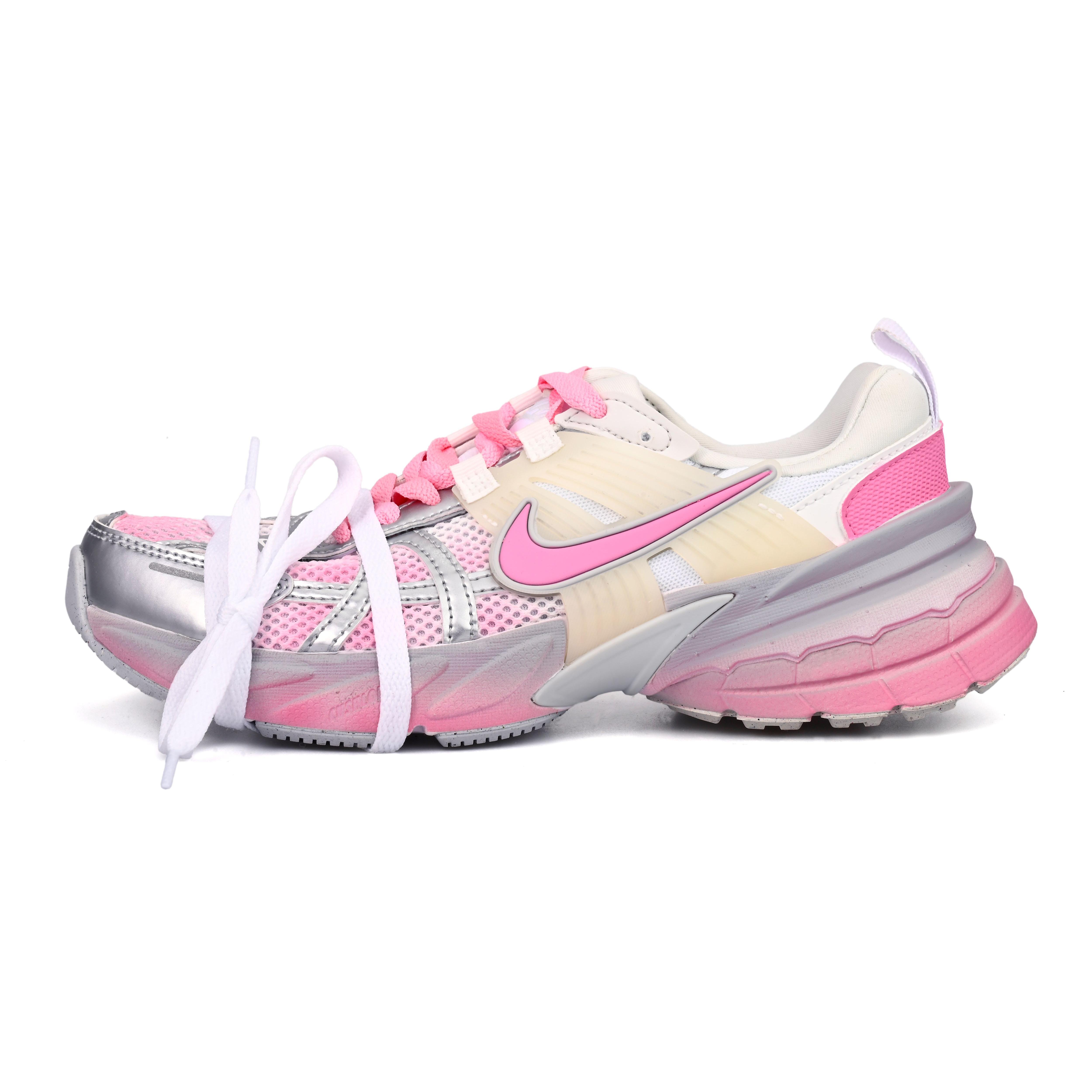 

Nike V2K Run Mesh Waterproof And Breathable Moisture Wicking Low top Running Shoes Women s Silver Pink FD0736-104(Team6-) 39