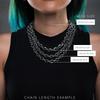 8mm Chunky Bevelled Cable Link Chain Necklace Stainless Steel Grunge Jewelry Punk Gothic Necklace Gift for Him