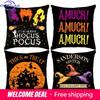 Home Decor Hocus Pocus & Halloween Themed Pattern Cushion Cover Suitable For Sofa Bedroom Car Pillow Cover