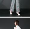 2025 Frühjahr/Herbst High-Waist Bedruckte Weitbeinige Jeans für Damen: Schlankmachende, locker sitzende, lange Hosen