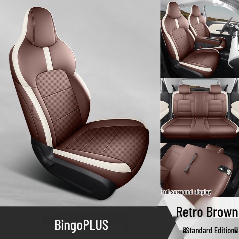 Bingo PLUS Leather Car Seat Cushion - Universal, New Model for All Seasons, Fits Special Cars, 5-Seat