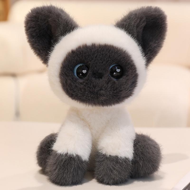 Kawaii Kočičí Plyšáci Roztomilá Kreslená Siamská Kočka Měkká Panenka Krásný Kočičí Polštář na Objímání Dárek k Narozeninám