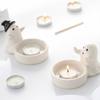 Ceramics Cute Ghostly Figurine Candle Holders Halloweens Tealight Holders Candlestick Table Decors for Festivals Party