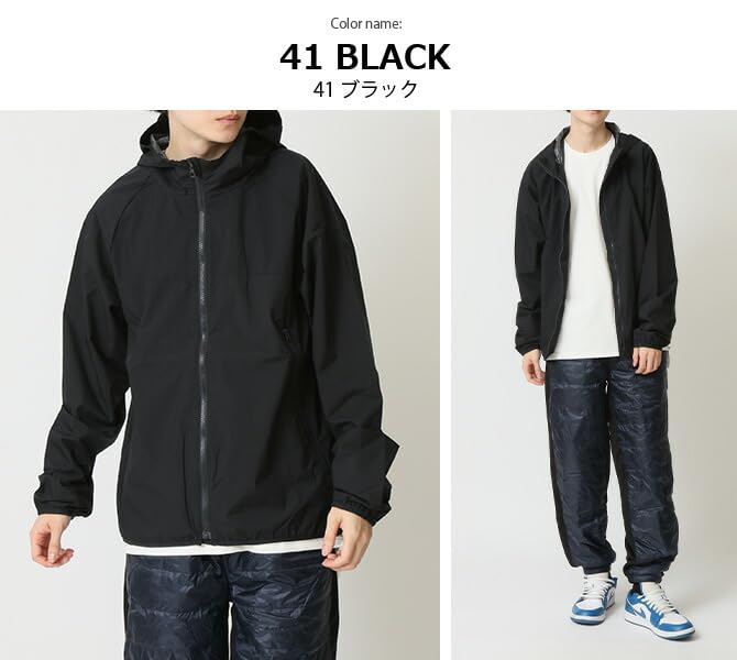 Windbreaker Mountain Light Size M [Arcade] Men's Parka, Packable, Water-Repellent, Lightweight, Stretch, Jacket, 41/Black