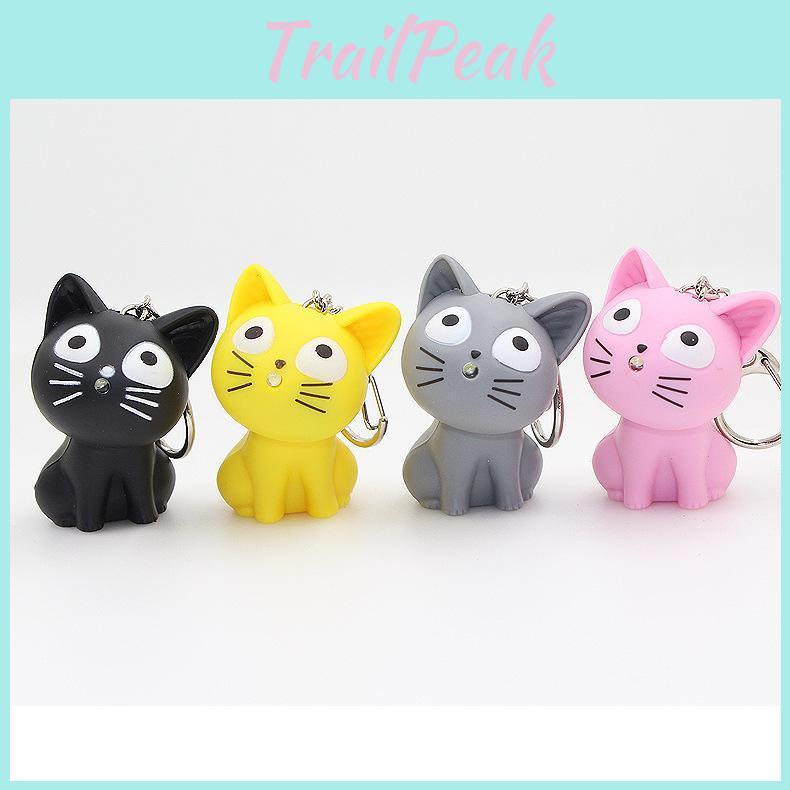 Cat Keychain Led Cartoon Cheese Charm Gift