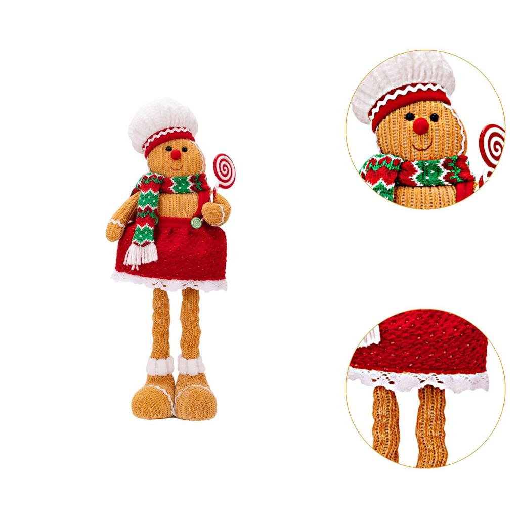 Christmas Gingerbread Doll Christmas Figure Decoration for Tabletop Festival