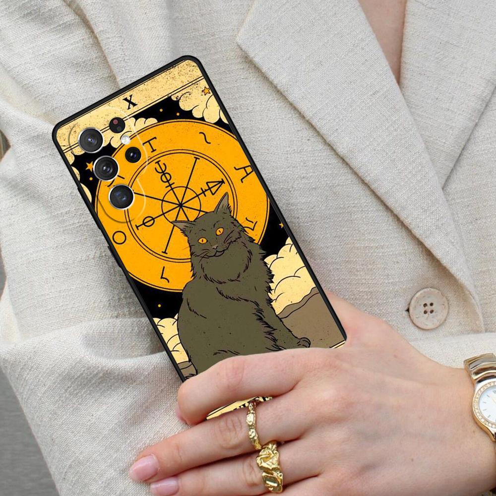 The Empress Tarot Cat Art Cell Phone Case for Samsung Galaxy S26 Ultra S25 S24 S23 S22 S21 S20 Note10 Cover