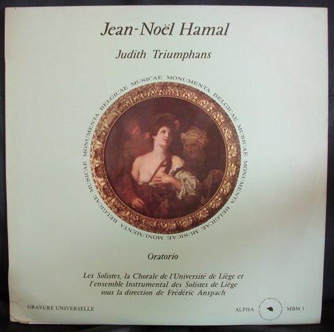 

LP Record FREDERIC ANSPACH LES SOLISTS LA C Jean Noel Hamal Judith Triumphans O MBM1 MONUMENTA BELGI 1970 Belgium Classical Used
