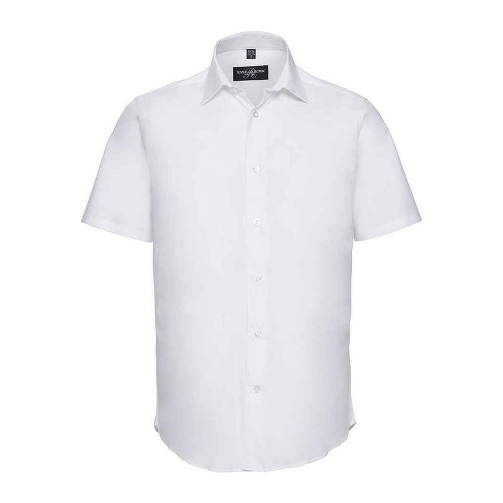Russell Collection Mens Stretch Fitted Shirt