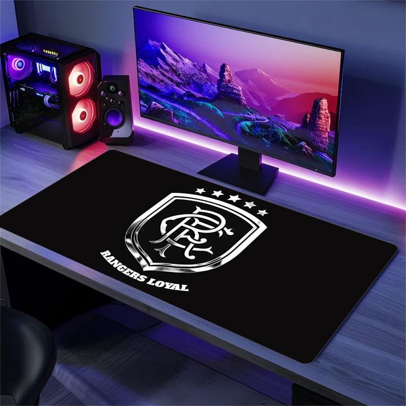 Rangers FC Mouse Pad, Large Gaming Desk Mat, Non-slip XXL Mousepad for Laptop & Tablet, Mini PC Playmat with Stitched Edges