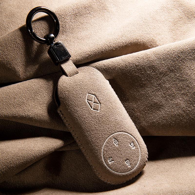 For LUXEED R7 2026 Suede Car Key Case Extended Range Max Zhijie S7 Key Cover Buckle Keychain Interior Accessories