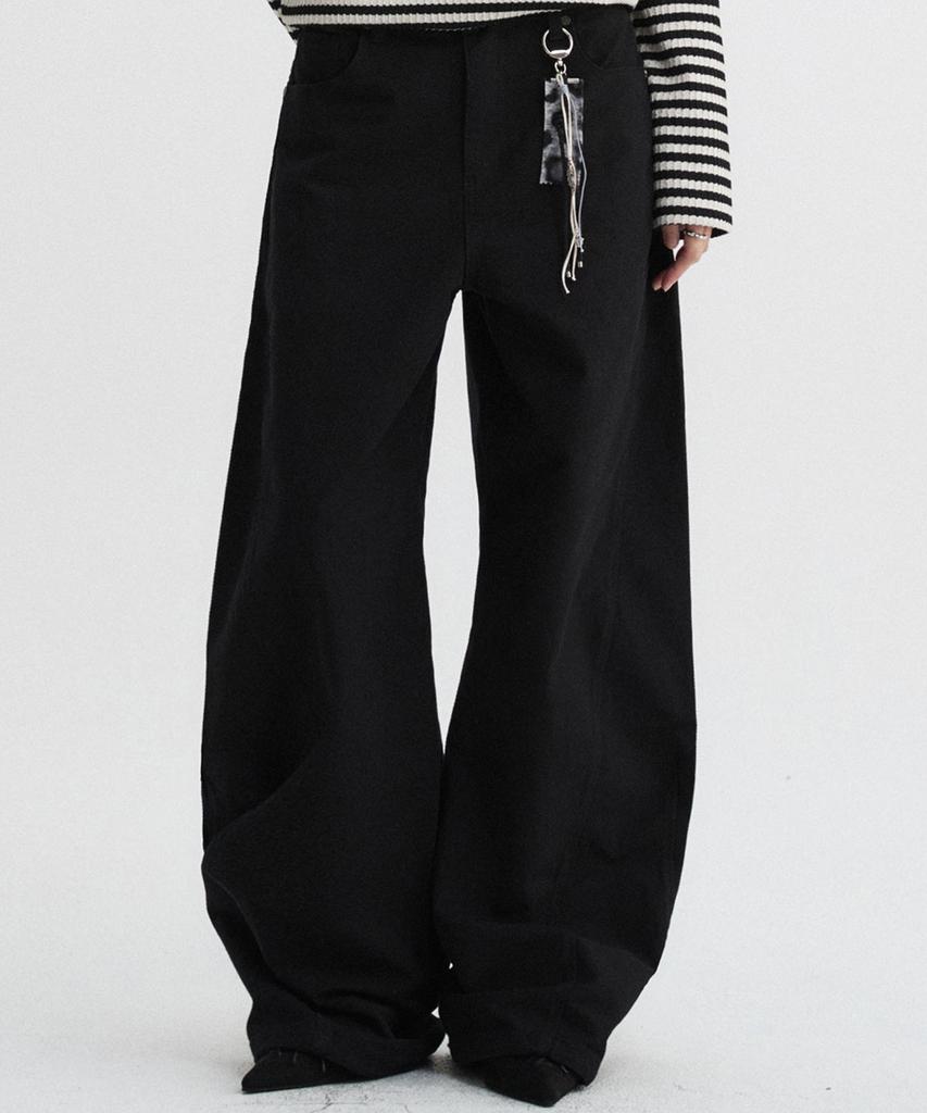 Diaeneseualumeon Twill Curved Chino Pants Black