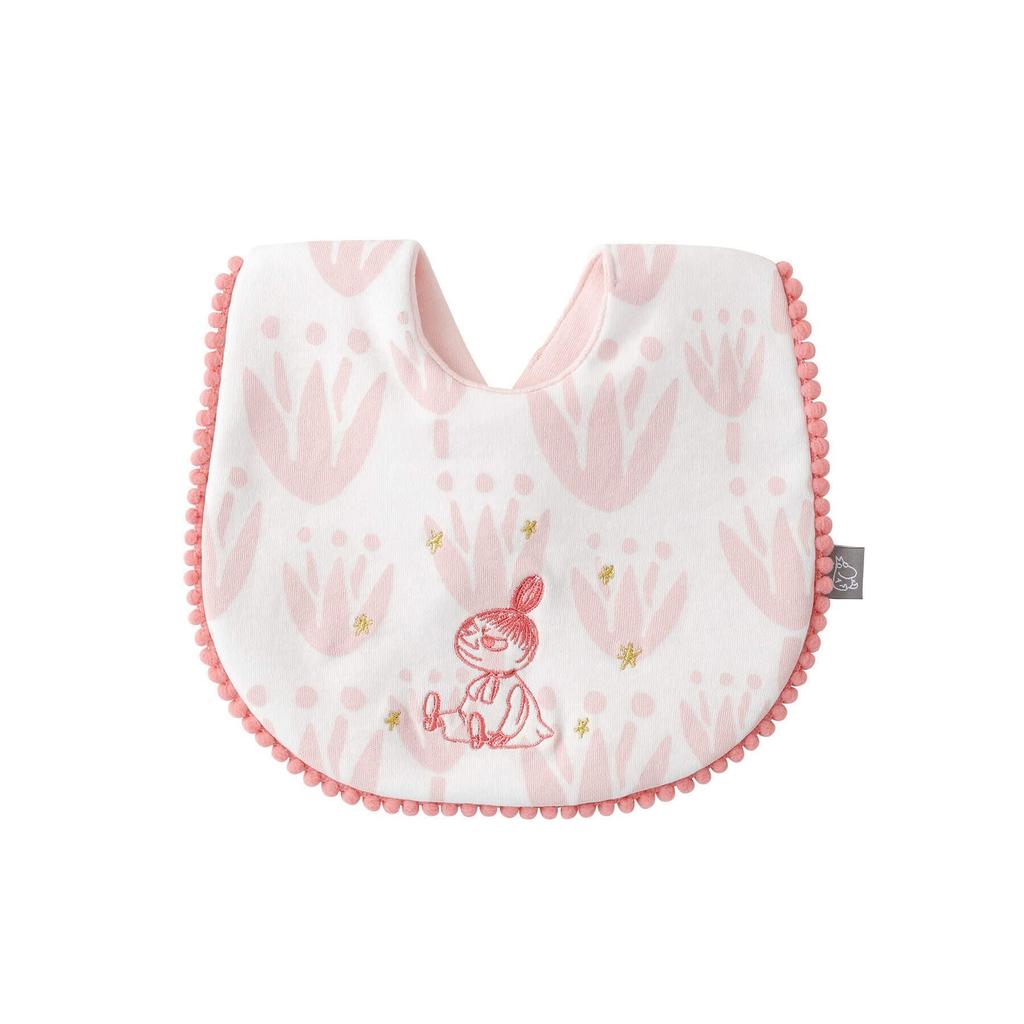 DADWAY MOOMIN BABY Moomin Baby Pompom Little Baby Shower Outing Bib Bib, My/Pink, BBMB006113200, Gift,