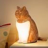 Cat-Shaped Night Light with Aromatherapy Bedside Table Lamp with Sound Function Rechargeable Soft Warm Glow Decorative Figurine Gift for Home Office