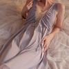 Sexy Pajamas Women Pajamas Padded Solid Color Pajamas Silk Dress Women Backless Deep V Night Pajamas Women