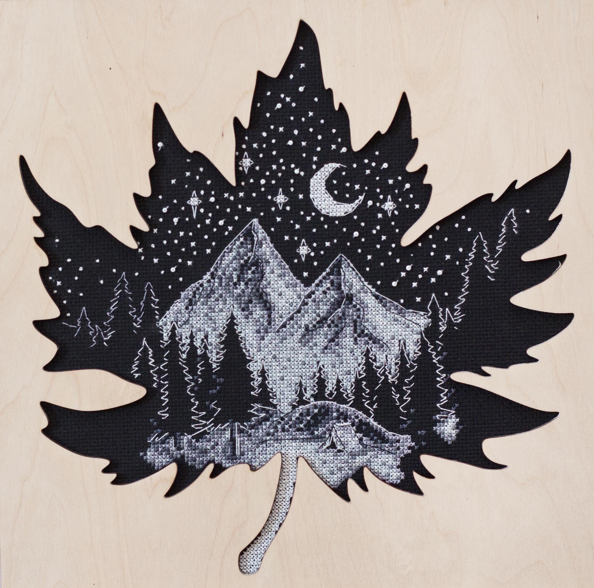 

Набір для вишивання хрестиком Абріс Арт Листок mountains 297*297mm