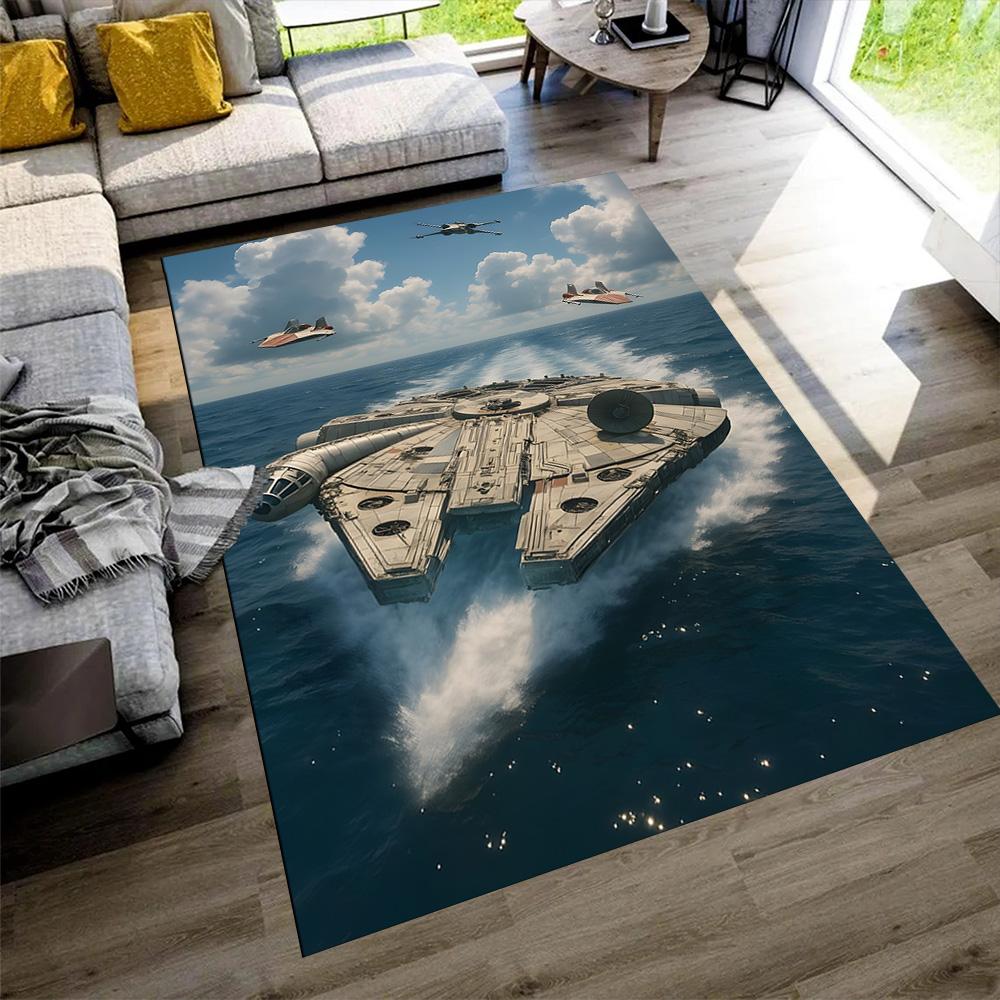 Star Wars Floor Rug Office Rug Perfect for Outdoor Bedrooms Foyer Dining Room Anti-slip Rug Decorate Offices Gift for Festivals
