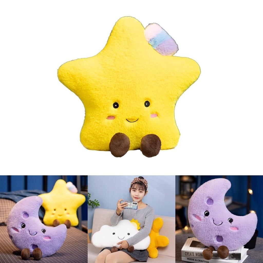 Cute Starry Sky Series Plush Toy Cushions With Soft Fluffy Clouds And Stars