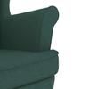 Rocking Chair with Footstool Dark Green Fabric