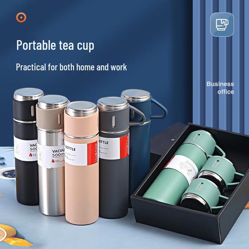 Shengye Insulated Mug Gift Set with 3 Lids