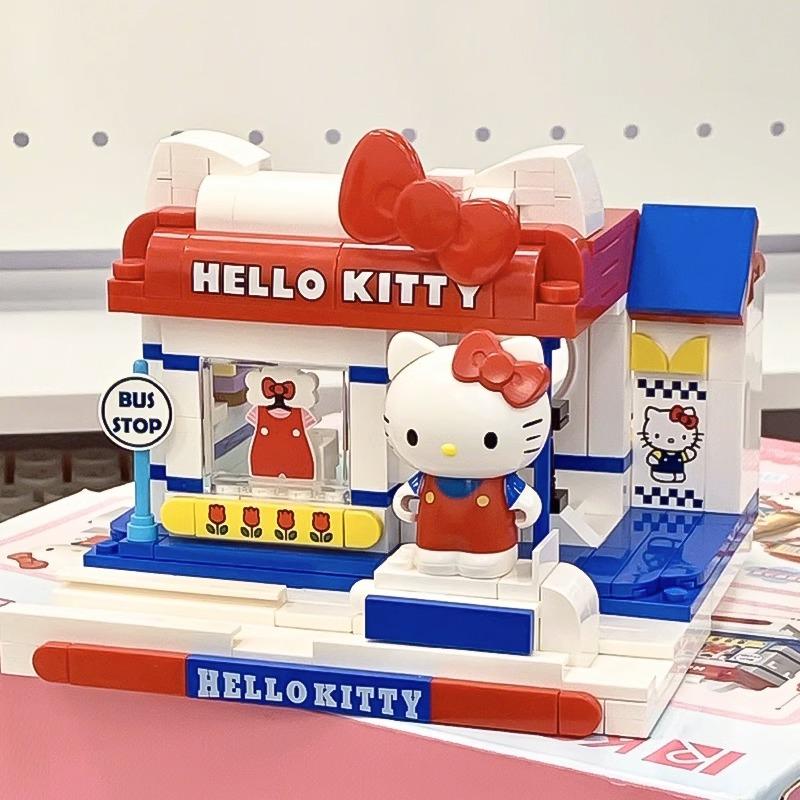 Genuine Keeppley  Building Blocks Street Scene Series Model  Mymelody Kuromi Splicing Toy Pompom Purin Gift