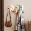 Door Hook Piano Key Shaped Wall Mounted Coat Rack Space Saving No-drill Entry Hooks Colorful Foldable Coat Hook Bedroom Wall