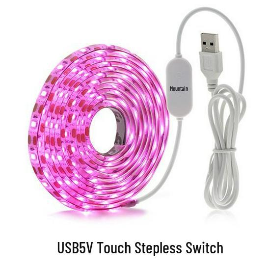 USB Full Spectrum Waterproof Succulent Seedling Grow Light Strip with Sensor, 5V2835.
