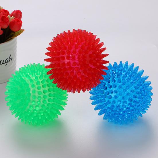 Lustiges Haustier Katze Hund Biss Igelball Ungiftig Molar Sound Quietschendes Kauspielzeug