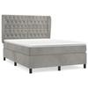Maison Exclusive - Rete a doghe per letto e materasso Grigio chiaro 140x190cm Velluto