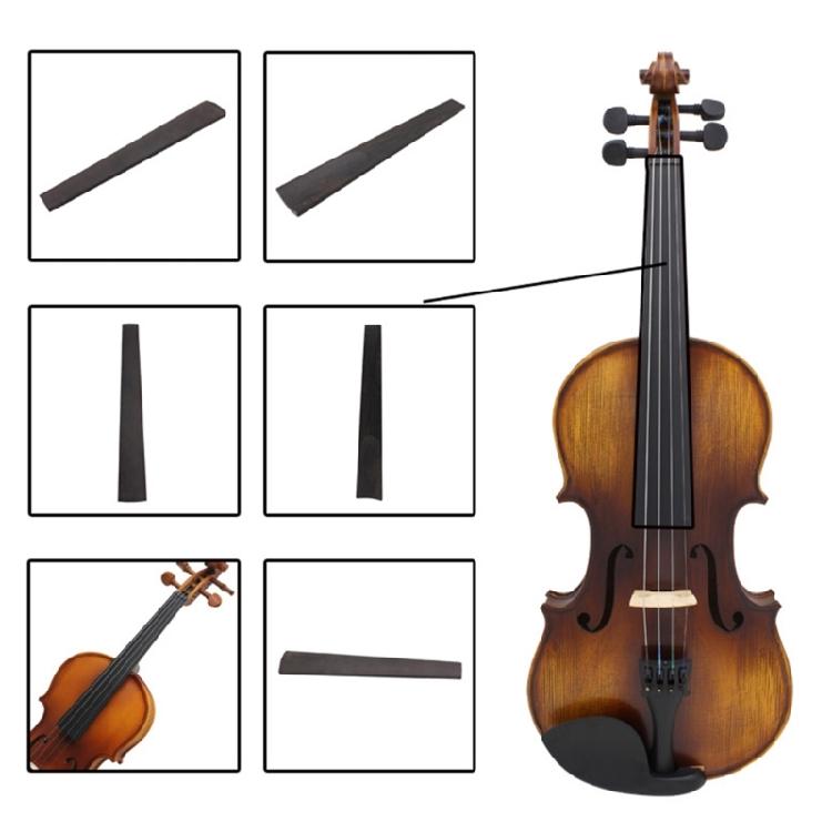 Natural Ebony Violin Fingerboard Violin Finger Guide Musical Instrument Part