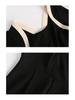 2024 Plus Size Square Neck Slimming Spaghetti Strap Dress & Cardigan Set