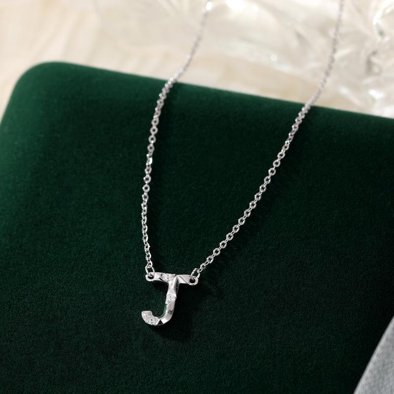 Banyan Tree S925 Silber Halskette mit englischen Buchstaben und Diamanten – Elegante und vielseitige Schlüsselbeinkette für Damen