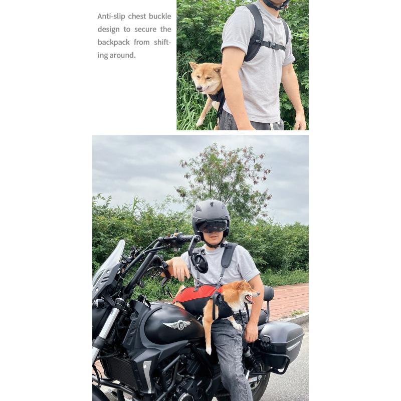 Dog Carrier Backpack, Comfortable Doggy Front Backpack Pet Puppy Carrier Travel Pack with Breathable Head Out Design and Padded Shoulder