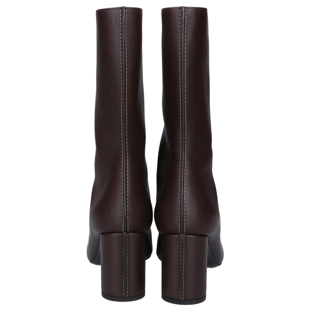 HERMES [Excellent condition] Defire stitched leather short boots shoes 40 Dark brownUsed